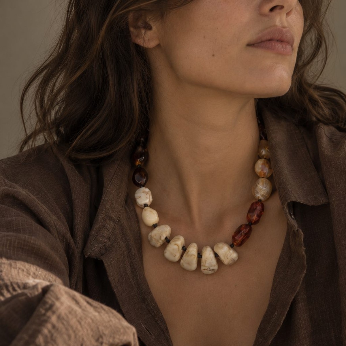 Marbled Resin Necklace