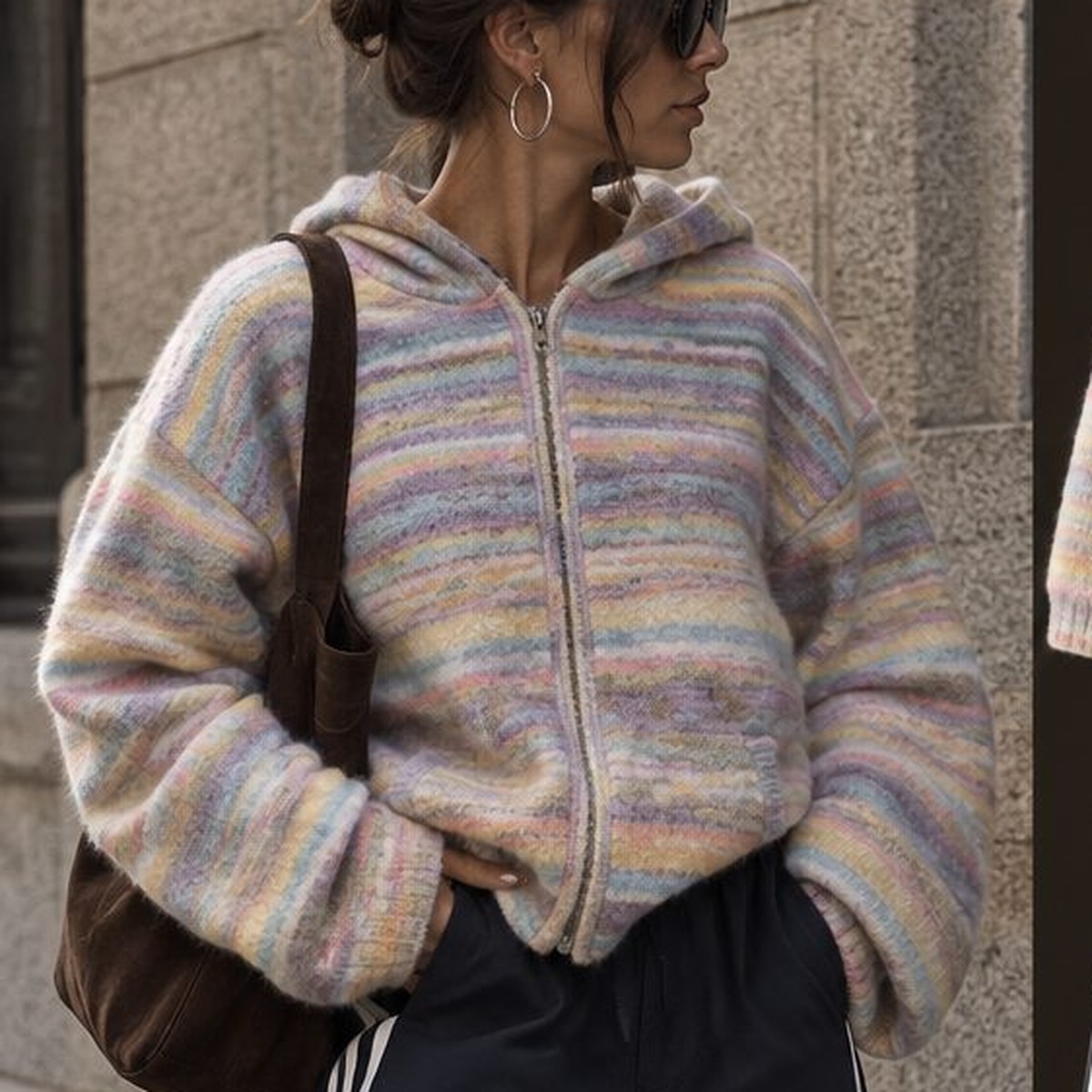 Rainbow Stripe Hoodie