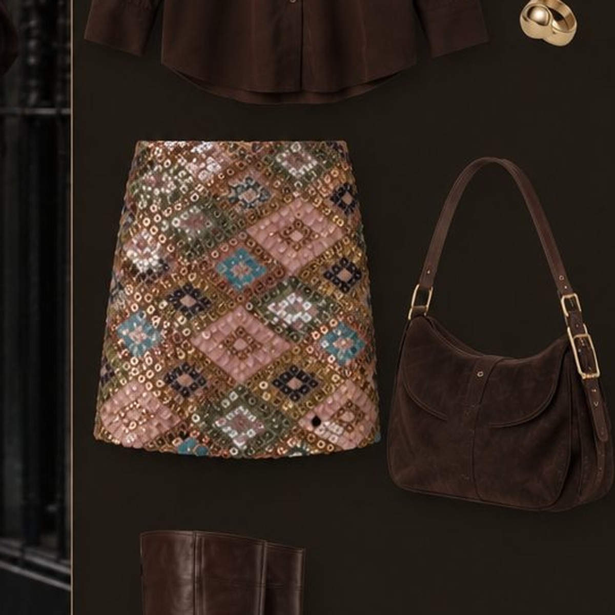 Sequin Mini Skirt