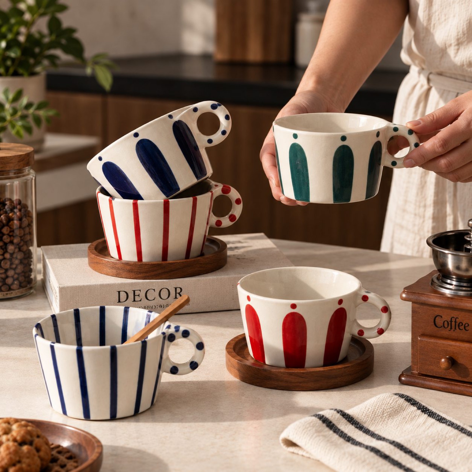 Striped Ceramic Mug